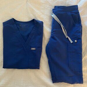 FIGS Catarina Scrub Top & Yola Tall Scrub Pants, XS